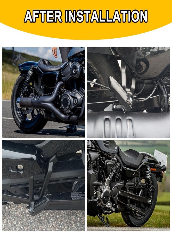 psler For Nightster 975 RH975 Passenger Pegs - PSLER Motorcycle Foot Peg Rear Pedals Footrest Mount W/Mounting Bracket Foldable for Nightster975 rh975 2021-2025 and for Special RH975S 2023-2025 - Image 5